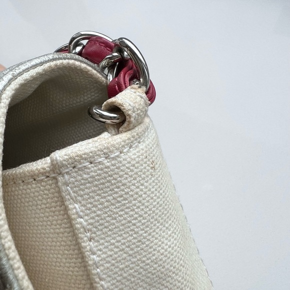 RARE Vintage Chanel No. 5 Canvas Chain Flap Bag - Picture 12 of 12